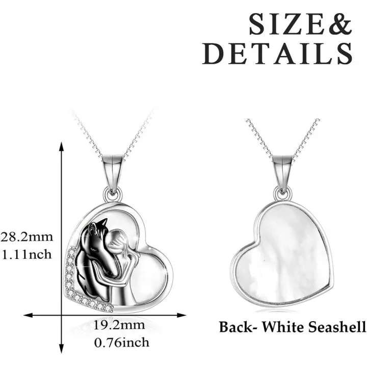 YFN 925 Sterling Silver Horse Pendant For Girls