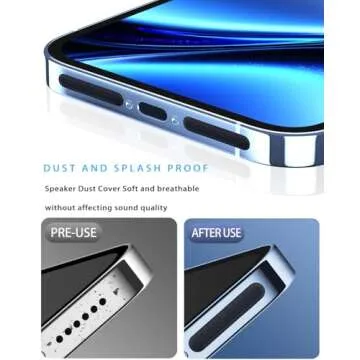 Mobile Phone Dustproof Net Stickers Speaker Mesh Anti Dust Proof Adhesive Dust Sticker Universal Protect The Phone Trumpet Dustproof Net Accessories Gift Tweezers and Mobile Phone Cleaning Brush