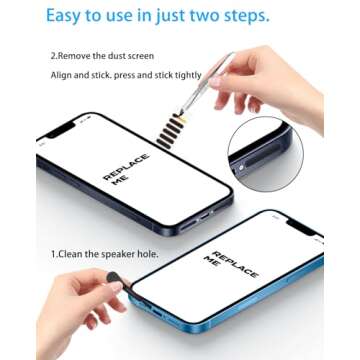 Mobile Phone Dustproof Net Stickers Speaker Mesh Anti Dust Proof Adhesive Dust Sticker Universal Protect The Phone Trumpet Dustproof Net Accessories Gift Tweezers and Mobile Phone Cleaning Brush