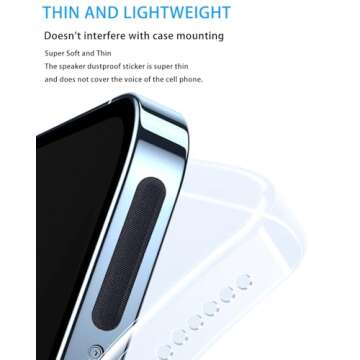 Mobile Phone Dustproof Net Stickers Speaker Mesh Anti Dust Proof Adhesive Dust Sticker Universal Protect The Phone Trumpet Dustproof Net Accessories Gift Tweezers and Mobile Phone Cleaning Brush