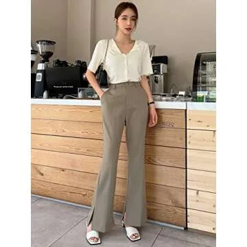 Stylish COZYEASE Women's Button Down Blouse for Everyday Wear