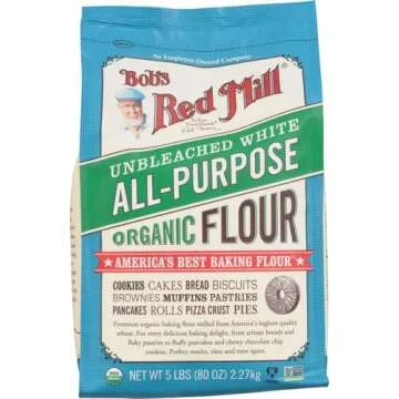 Bob's Red Mill, Flour Unbleached White All Purpose Organic, 80 Ounce