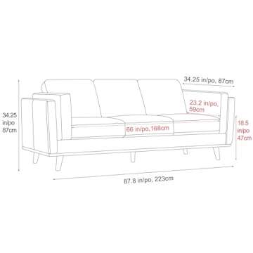 Valencia Artisan Full Leather Sofa 88” | Pure Full Italian Nappa Leather Couch, Solid Wood Accent, Ultimate Comfort, Black