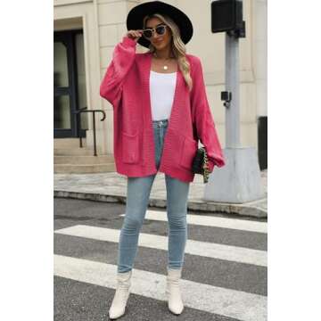 Cakulo Womens 2024 Oversized Chunky Cardigan Fashion