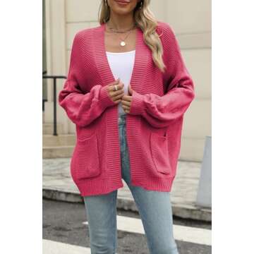 Cakulo Womens 2024 Oversized Chunky Cardigan Fashion