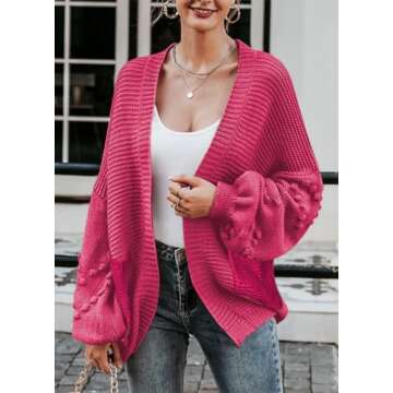 Cakulo Womens 2024 Oversized Chunky Cardigan Fashion
