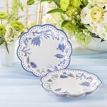 Blue Willow Disposable Paper Plates - Elegant & Premium
