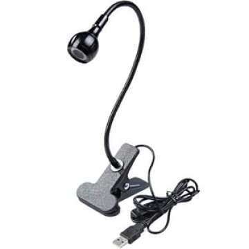 UV USB LED Blacklight Gooseneck Lamp | Uses: Apres Gel x Nail Tips, Detection of Satin, Black Light Fluorescent Paint, UV Gel Nails, and Ultra Violet curing |Clamp Fixtures, and Just Plug & Play| Unas