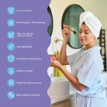 Turbie Twist Microfiber Hair Towel Pack for Quick Drying