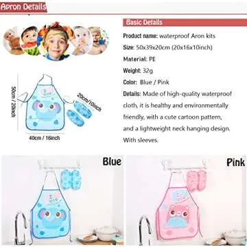 Lymoc Silicone Painting Mat,Painting Stations Kit [1x Apron,1 Pair Oversleeve,20 Pieces Brushes] Craft Silicone Mats 21"X17" with Detachable Cup for Kids Gift,Painting, Clay, DIY Projects