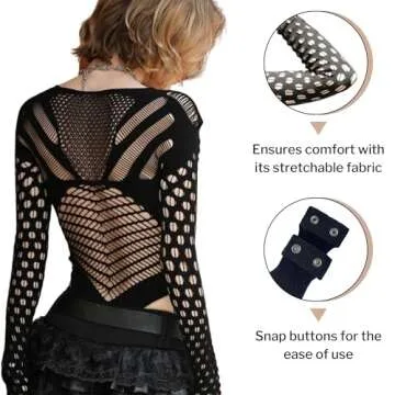 PSYGLANCE Long Sleeve Mesh Bodysuit for Women - Bold & Stylish
