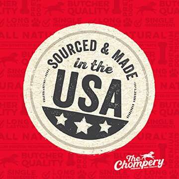 The Chompery Natural Bully Sticks, Premium Dog Chews Pack of 3 Treats