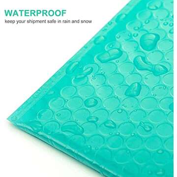Teal Bubble Mailers 7X10 inch 50 Pack Poly Padded Envelopes Self Seal Adhesive Packaging Bags Cute Colored Bubble Envelopes Mailing Bags Waterproof Shipping Bags for Small Business - PACKAPRO