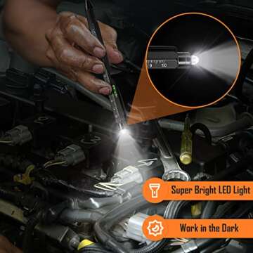 WEARXI Gifts for Men 9 in 1 Multitool Pen, Fathers Day Dad Gifts from Daughter Son, Birthday Gift for Men/Boyfriend Mens Gift for Dad/Him/Husband, Cool Gadgets, Camping Accessories