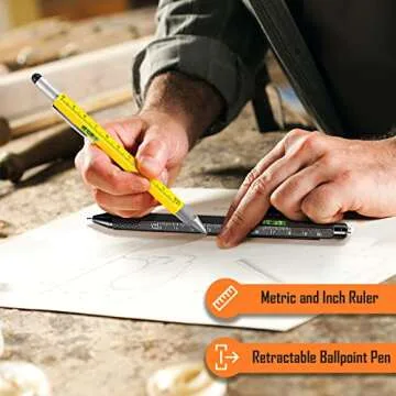 WEARXI Gifts for Men 9 in 1 Multitool Pen, Fathers Day Dad Gifts from Daughter Son, Birthday Gift for Men/Boyfriend Mens Gift for Dad/Him/Husband, Cool Gadgets, Camping Accessories