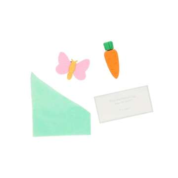 Meri Meri Gingham Bow Bunny Crackers - Fun and Colorful Easter Treats