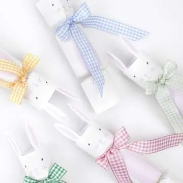 Meri Meri Gingham Bow Bunny Crackers - Perfect for Easter