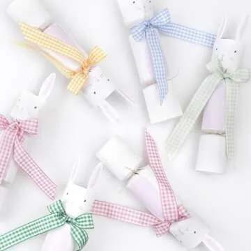 Meri Meri Gingham Bow Bunny Crackers - Perfect for Easter