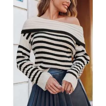 Saodimallsu Off-The-Shoulder Sweater for Women