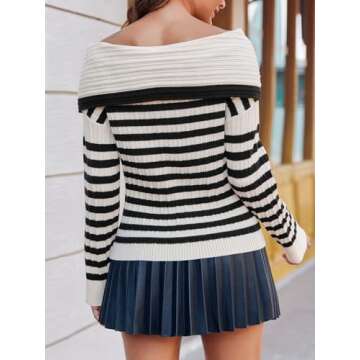 Saodimallsu Off-The-Shoulder Sweater for Women