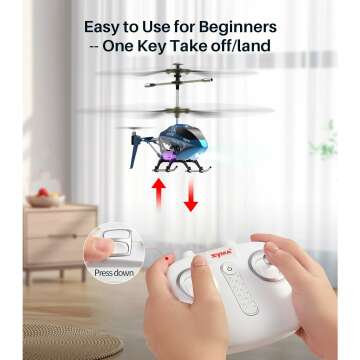 SYMA S107H-E RC Helicopter for Kids & Beginners