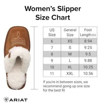 ARIAT Women's Jackie Square Toe Warm Soft Genuine Suede Leather Indoor Outdoor Slippers with Plush Collar, Chestnut, 6
