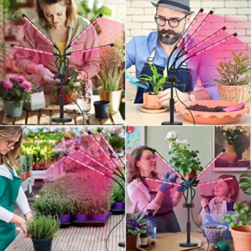 SYEIORAOM Grow Lights Four Head LED Full Spectrum Lamp