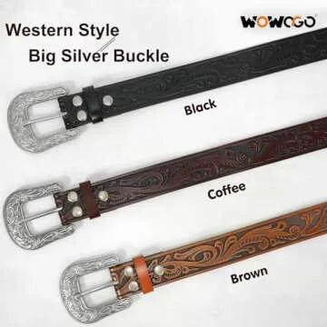 WOWOGO Western Belts: Stylish Cowboy Cowgirl Leather Belt