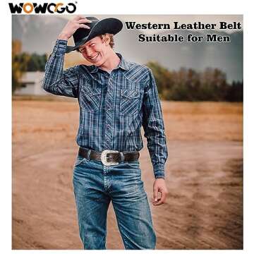 WOWOGO Western Belts: Stylish Cowboy Cowgirl Leather Belt