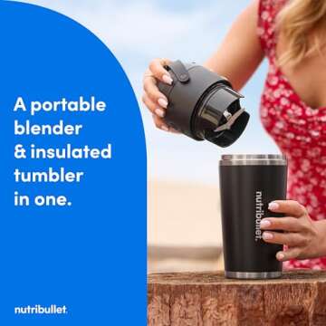 nutribullet Flip Portable Blender - Cordless with Insulated Cup for Smoothies