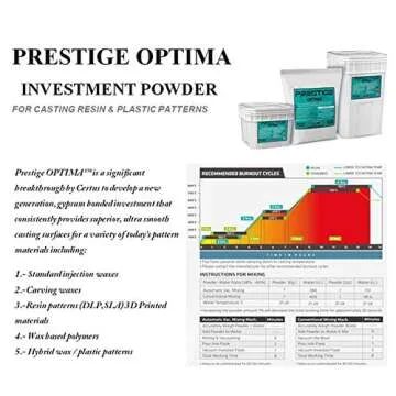 Prestige Optima Premium Investment Powder H.Temp. Resin Cast Lost Wax 30