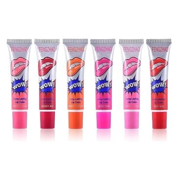 6 Colors Tattoo Magic Color Lip Stain Tint Set for a Long-Lasting Perfect Look