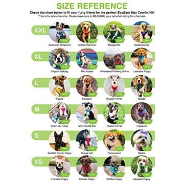 EcoBark Dog Harness - Eco-Friendly Max Comfort Harnesses - Luxurious Soft Mesh Halter - Over The Head Harness Vest- No Pull and No Choke for Small, Toy Breed, and Teacup Dogs (XS, Black)