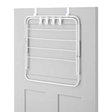 Whitmor Over The Door Drying Rack, White, Model:6023-7443