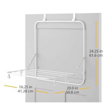 Whitmor Over The Door Drying Rack, White, Model:6023-7443