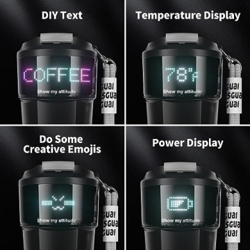 SGUAI Smart Water Bottle & Coffee Cup - 12oz LED Display