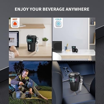 SGUAI Smart Water Bottle & Coffee Cup - 12oz LED Display