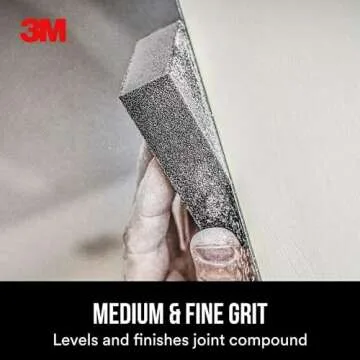 3M Drywall Sanding Sponge, 2-Pack, Fine/Medium Grits, Dual Grit Block, Medium Grit to Remove, Fine Grit to Smooth, Ideal for Sanding and Smoothing of Joint Compounds, 2-5/8 in x 3-3/4 in (19093)