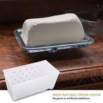 Cheese Molds for Cheesemaking Set of 5 | Made in Italy | Rectangular and Heart Shaped Cheese Baskets Kit for Making Fresh Cheeses | Strainer for Cream Cheese, Feta, Mascarpone, Paneer, Goat Chevre