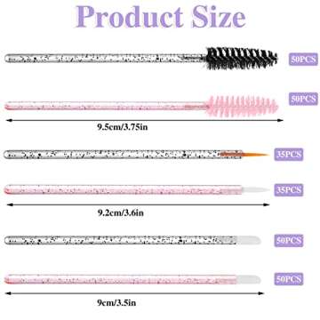 270 PCS Crystal Disposable Makeup Applicators Kit for Stylish Beauty