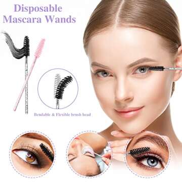 270 PCS Crystal Disposable Makeup Applicators Kit