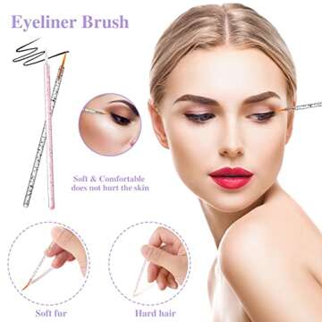 270 PCS Crystal Disposable Makeup Applicators Kit