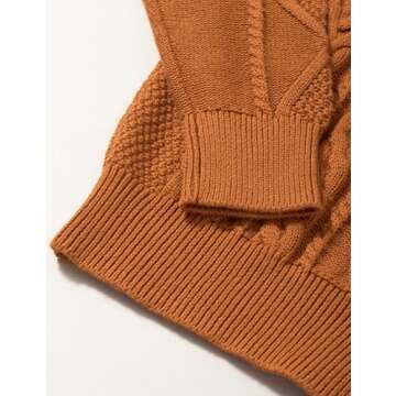 Boys' Cozy Cable-Knit Quarter-Zip Sweater for All Occasions