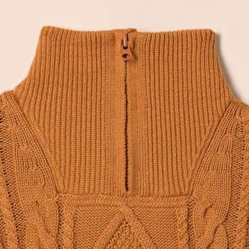 Boys' Cozy Cable-Knit Quarter-Zip Sweater for All Occasions