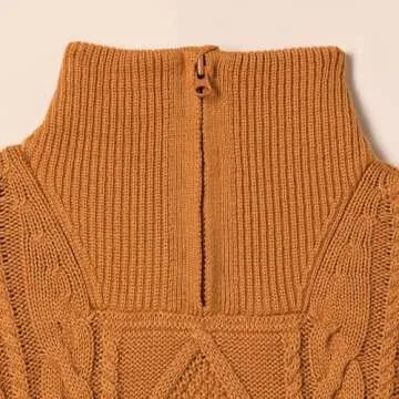 Boys' Cozy Cable-Knit Quarter-Zip Sweater for All Occasions