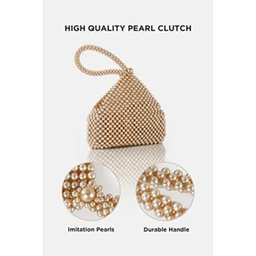 BABEYOND Pearl Clutch Evening Bag for Wedding & Prom