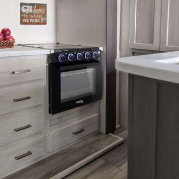 RecPro Black Finish RV Stove - Durable & Stylish for Adventure Cooking