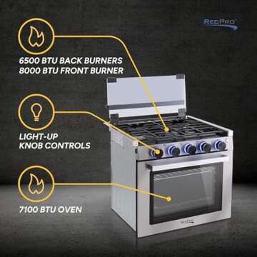 RecPro RV Stove: Modern & Efficient Cooking Solution for RVs
