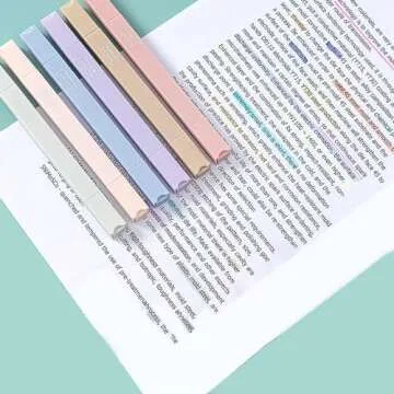 konket 6pcs Pastel Highlighters Aesthetic Cute Highlighters Double Head Highlighters Assorted Colors Soft Chisel Tip Marker for Diary Plan Notes School Supplies