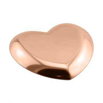 JCBIZ 1 Piece Rose Gold Luxurious Metal Storage Tray Heart Shaped Jewelry Display Tray Home Decoration Serving Plate Craft For Table Organizer